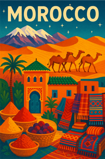 voyage vers maroc