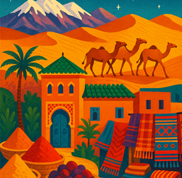 voyage vers maroc