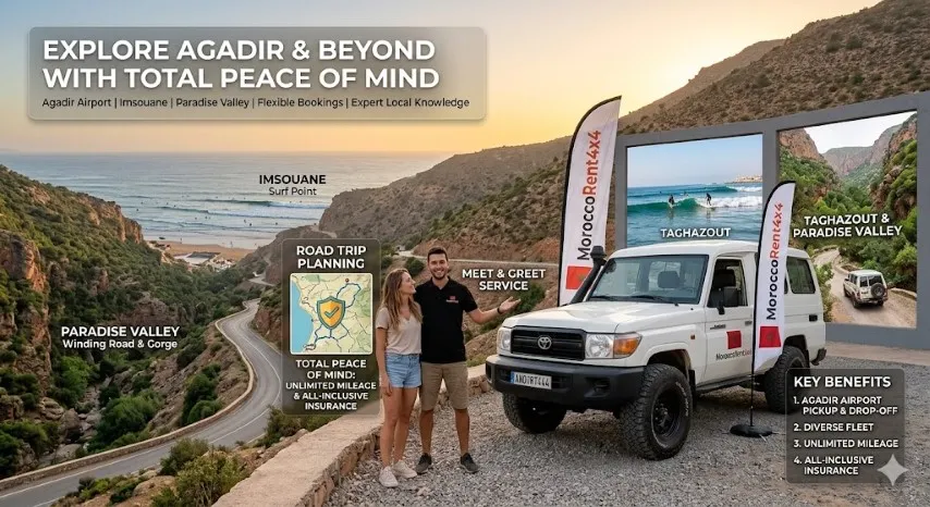 Explore Agadir and Beyond with Total Peace of Mind - car hire agadir airport morocco