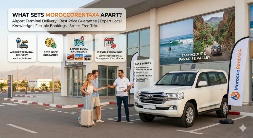 What sets MoroccoRent4x4 apart - ca rental agadir airrport morocco
