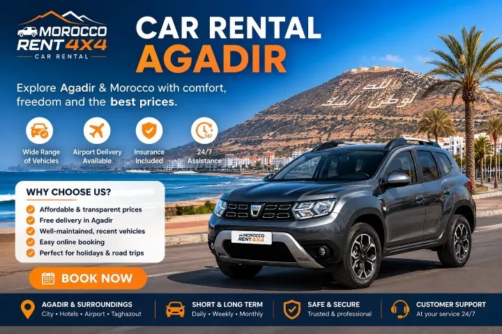 Car Rental Agadir – Affordable & Reliable Car Hire in Morocco