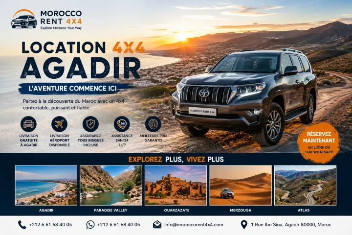 Location 4x4 Agadir – Louez un SUV ou 4x4 au meilleur prix