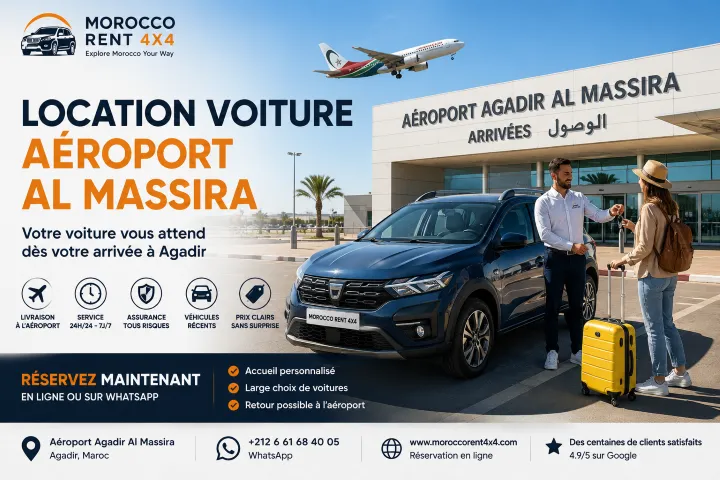 Location voiture Aéroport Al Massira – Louez votre voiture dès votre arrivée